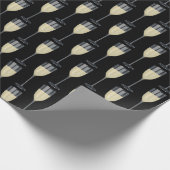 Weißwein aus Glas auf schwarz Geschenkpapier (Ecke)