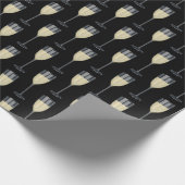 Weißwein aus Hartglas Geschenkpapier (Ecke)