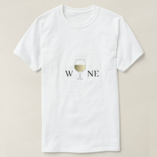 Weißwein-Minimalistisch T-Shirt