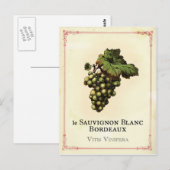 Weißwein Postkarte (Vorne/Hinten)