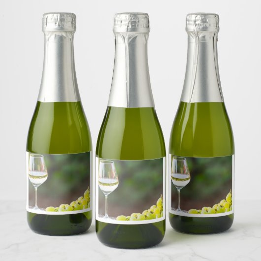 Weißwein & Trauben Etikett (Flaschen)