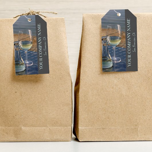 Weißweindekoration für Weingeschäfte, Bar oder Wei Geschenkanhänger