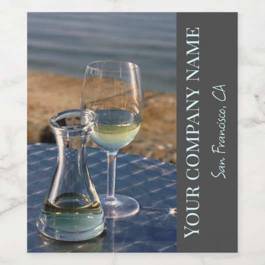 Weißweindekoration für Weingeschäfte, Bar oder Wei Weinetikett (Einzelnes Label)