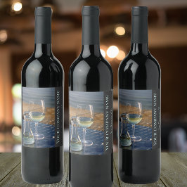 Weißweindekoration für Weingeschäfte, Bar oder Wei Weinetikett