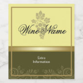 Weißweinetikett mit Trauben Weinetikett (Einzelnes Label)