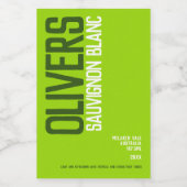 Weißweinsorten für grüne Weine Text Mini Weinetikett (Einzelnes Label)