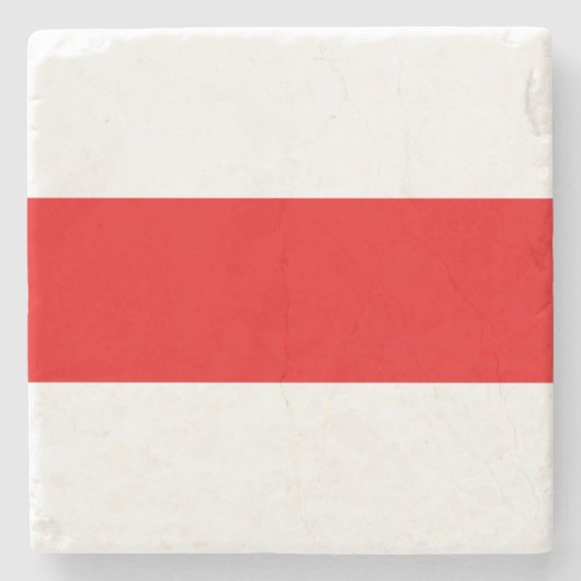 Weißweiße Revolution der weißrussischen Protestfla Steinuntersetzer (Vorderseite)