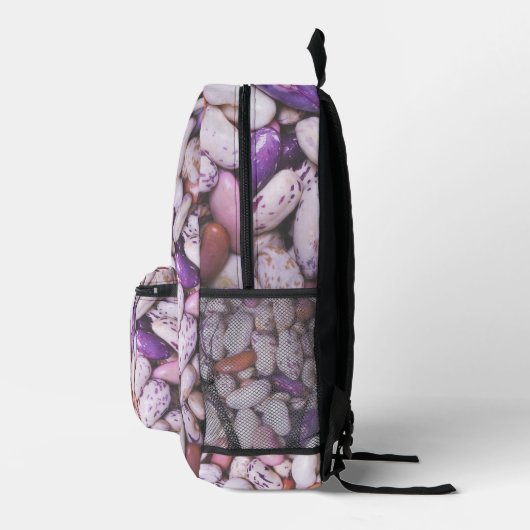 Weißweiße und lila coole Bohnen Bedruckter Rucksack (Rechts)