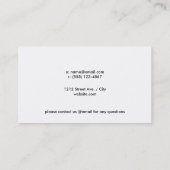 Weißwinkel / grau marmoriert visitenkarte (Rückseite)