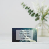 Weißwolf im Nachtwald Visitenkarte (Stehend Vorderseite)