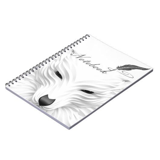 Weißwolf-Notebook Notizblock (Linke Seite)