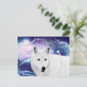 Weißwolf Postkarte (Stehend Vorderseite)
