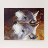 Weißwölfe Portrait Puzzle (Horizontal)