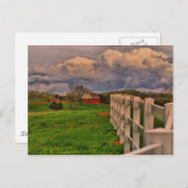 Weißzaun Postkarte (Vorne/Hinten)