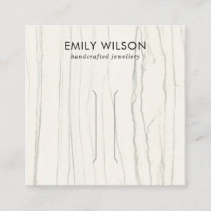 WEISSZEILE MARBLE TEXTURE HAIR CLIP DISPLATZKARTE QUADRATISCHE VISITENKARTE