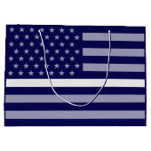 Weißzeilenflagge Große Geschenktüte (Rückseite)