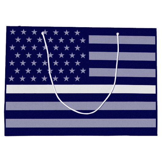 Weißzeilenflagge Große Geschenktüte (Rückseite)