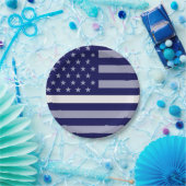 Weißzeilenflagge Pappteller (Party)