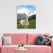 Weißziege Leinwanddruck (Insitu (Wohnzimmer))