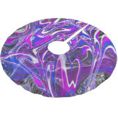 Weist Pinsel des Farbenspreizes des Baumrindes auf Polyester Weihnachtsbaumdecke (Schrägansicht)