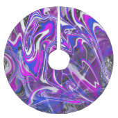 Weist Pinsel des Farbenspreizes des Baumrindes auf Polyester Weihnachtsbaumdecke (Vorderseite)