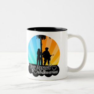 Weit auseinander zweifarbige tasse