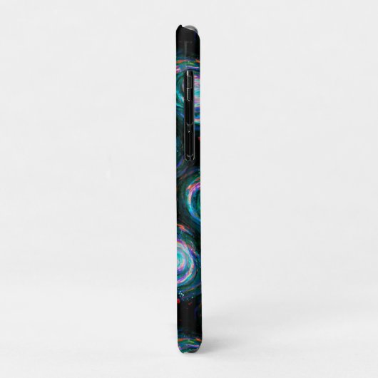 Weit entfernt grüne Spiralgalaxien im Weltraum Case-Mate iPhone Hülle (Hinten/Links)