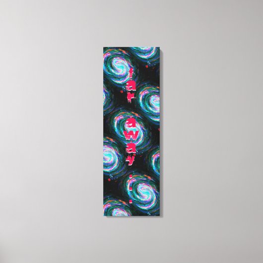 Weit entfernt grüne Spiralgalaxien im Weltraum Leinwanddruck (Vorderseite)