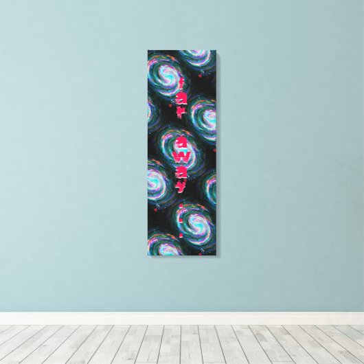 Weit entfernt grüne Spiralgalaxien im Weltraum Leinwanddruck (Insitu (Holzboden))