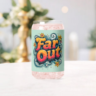 Weit entfernt Retro 70er psychedelische Groovy Hip Dosenglas