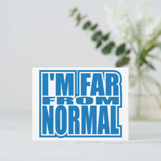 Weit entfernt von normal postkarte (Stehend Vorderseite)