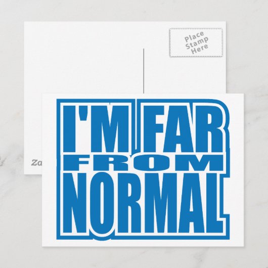 Weit entfernt von normal postkarte (Vorne/Hinten)