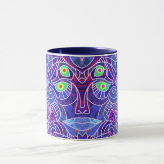 Weit entfernte Perspektiven in der Tasse Plum und 