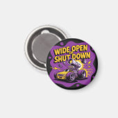 Weit offen oder stillgelegt lustiges Drag-Racing-A Magnet (Vorderseite/Rückseite)