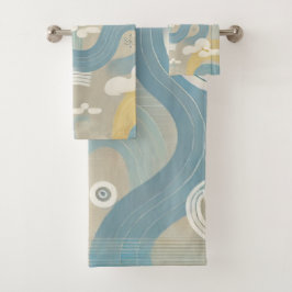 Weit östliches Design Badhandtuch Set