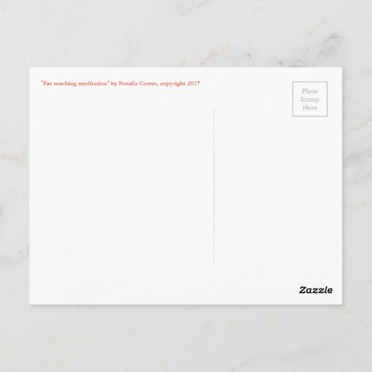 Weit reichende Meditation Postkarte (Rückseite)