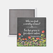 Weit über Rubies Sprichwörter 31 Magnet (Vorderseite/Rückseite)