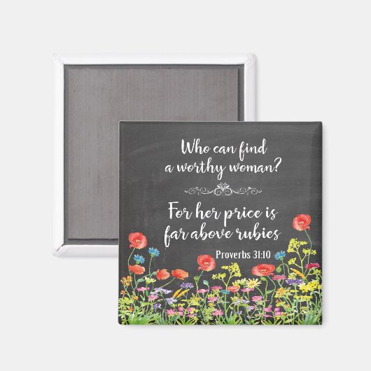 Weit über Rubies Sprichwörter 31 Magnet (Vorderseite/Rückseite)