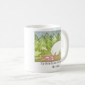 Weit von Seite des Zuhause 1 Kaffeetasse (VorderseiteRechts)