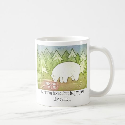 Weit von Seite des Zuhause 1 Kaffeetasse (Rechts)