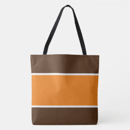Weit wärmer Herbst Orange Kakao Bräune Streifen Tasche