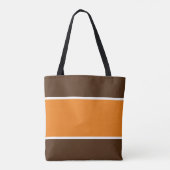 Weit wärmer Herbst Orange Kakao Bräune Streifen Tasche (Rückseite)