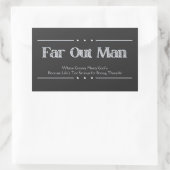 Weit weg, man zitiert Typografie T-Shirt Rechteckiger Aufkleber (Tasche)