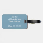 Weit weg rufen Ozeane u. Wellen mich Gepäckanhänger (Rückseite horizontal)