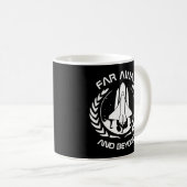 Weit weg und jenseits - Space Shuttle Kaffeetasse (VorderseiteRechts)