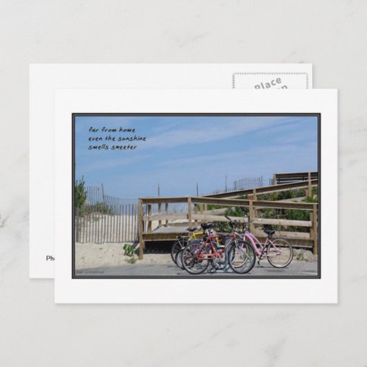 Weit weg von Zuhause Haiku Postkarte (Vorne/Hinten)