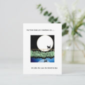 Weit weg von Zuhause Postkarte (Stehend Vorderseite)