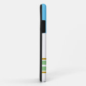 Weite blaue blaue, helle, grüne Streifen Case-Mate iPhone Hülle (Hinten/Rechts)