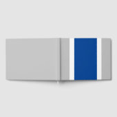 Weite, blaue Streifen auf hellgrauen Streifen Gästebuch (Voll)