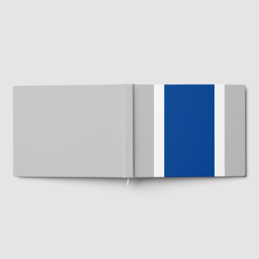 Weite, blaue Streifen auf hellgrauen Streifen Gästebuch (Voll)